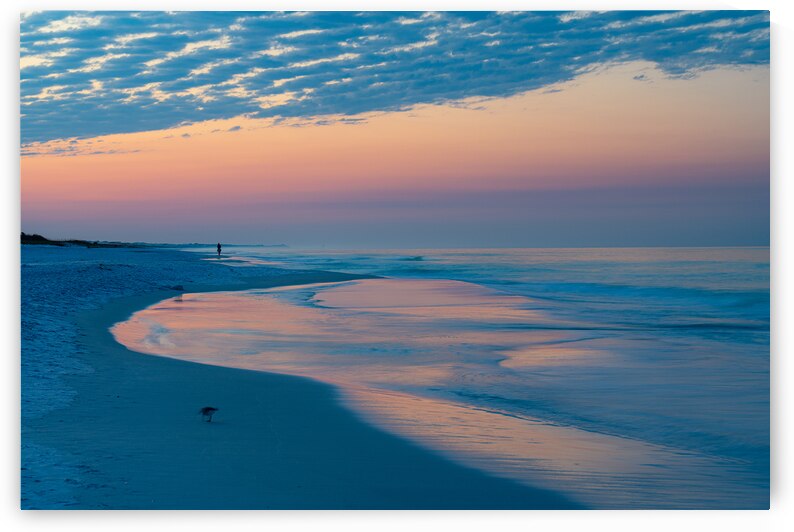 Destin Florida Sunrise Woman walking ahead of me catching a moment by Katie Kyle Photography