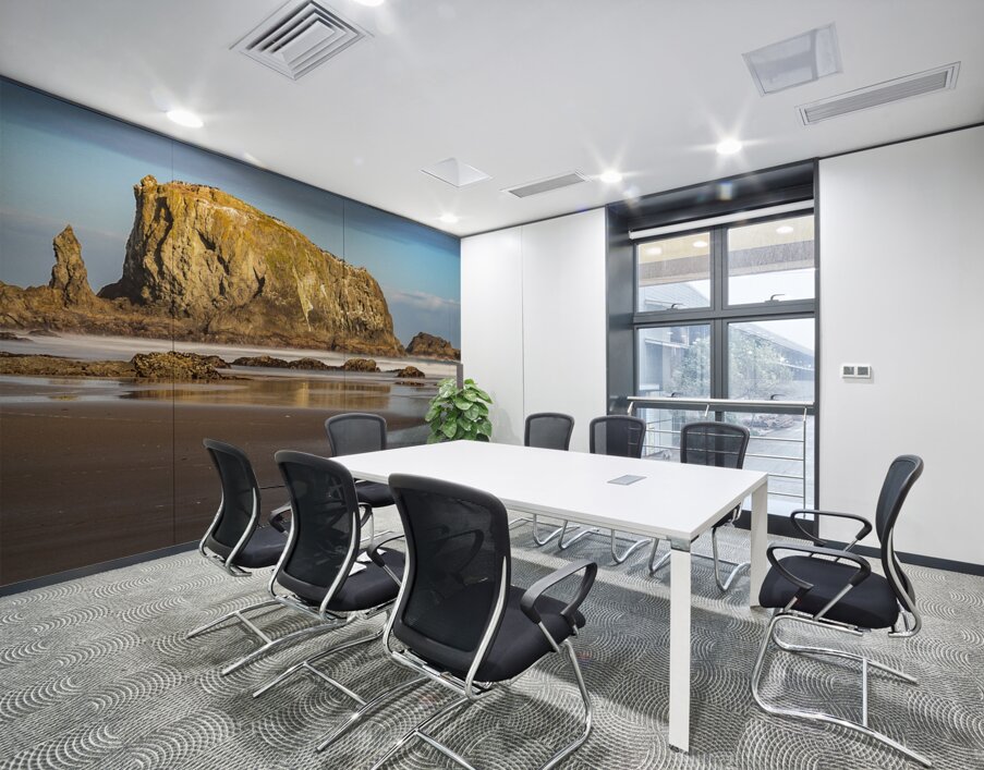 Oregon Puffins on the Rock during Sunrise Wall Printing