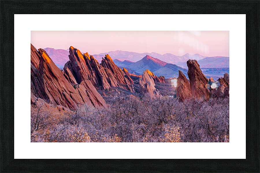 Rox Park Red Rocks Sunrise Picture Frame print