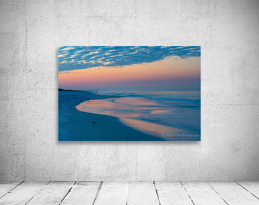 Destin Florida Sunrise Woman walking ahead of me catching a moment Wall Preview