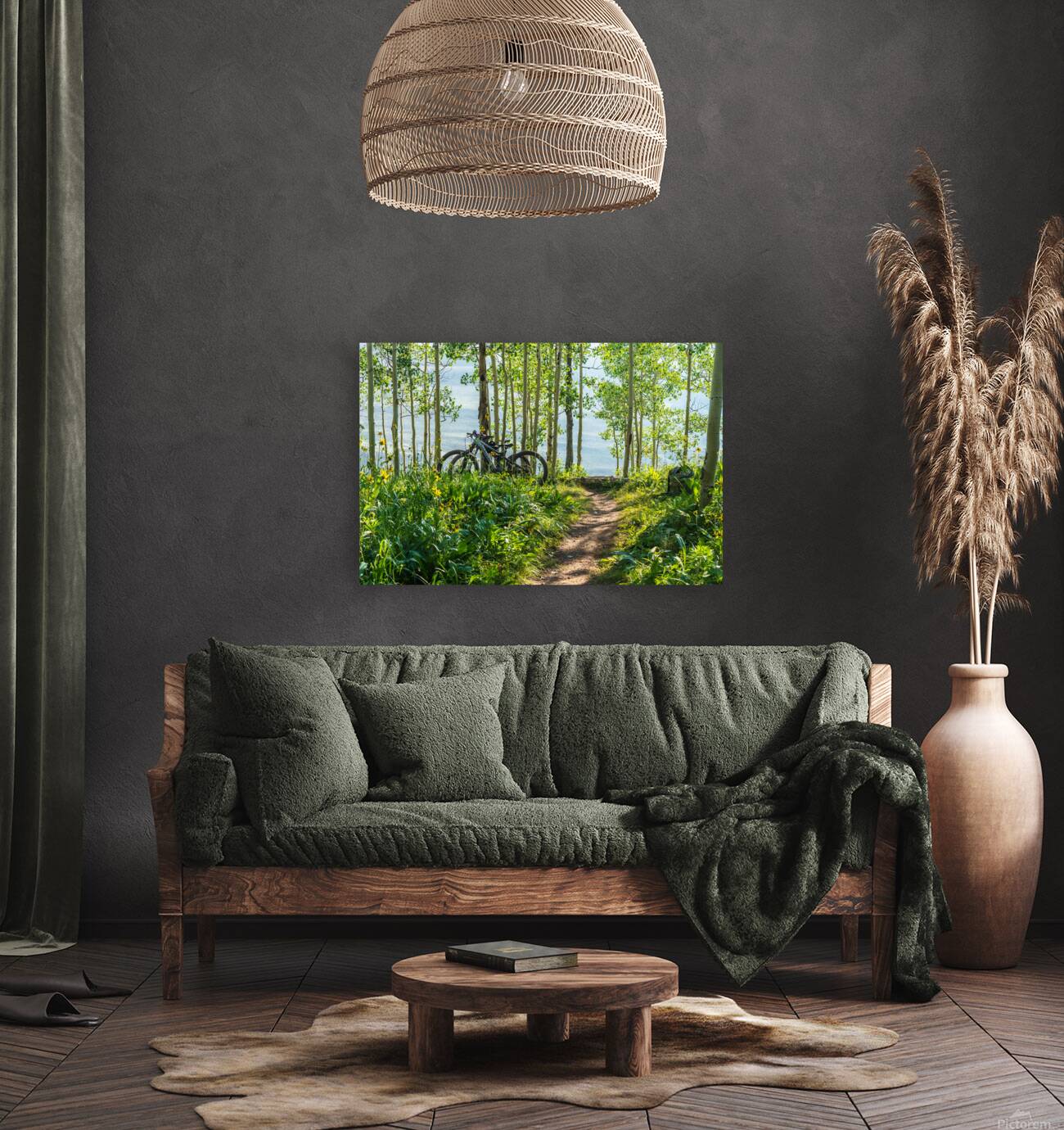 Biking in the Aspens Reproduction