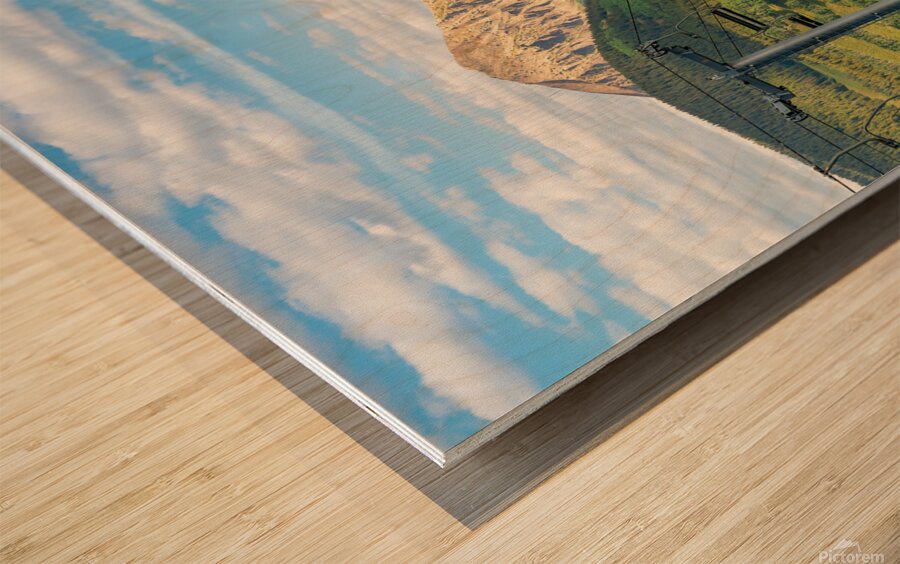 Colorado Ski Lift Sunshine and Sunflowers Wood print