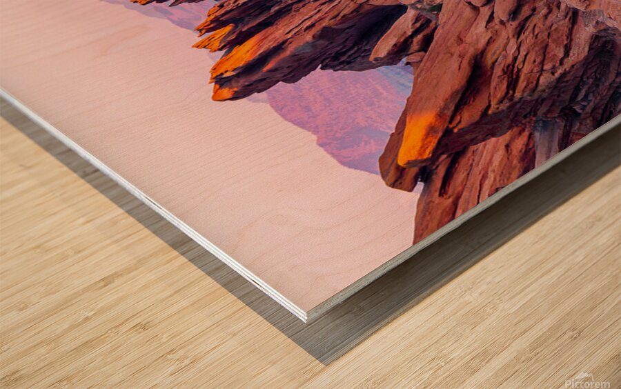 Rox Park Red Rocks Sunrise Wood print