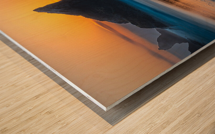 Coos Bay Sunset Wood print